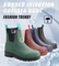2024 Fashion Waterproof Ankle Wellies Neoprene Molded Gumboots Chelsea Rain Boots Rubber Shoes for Women